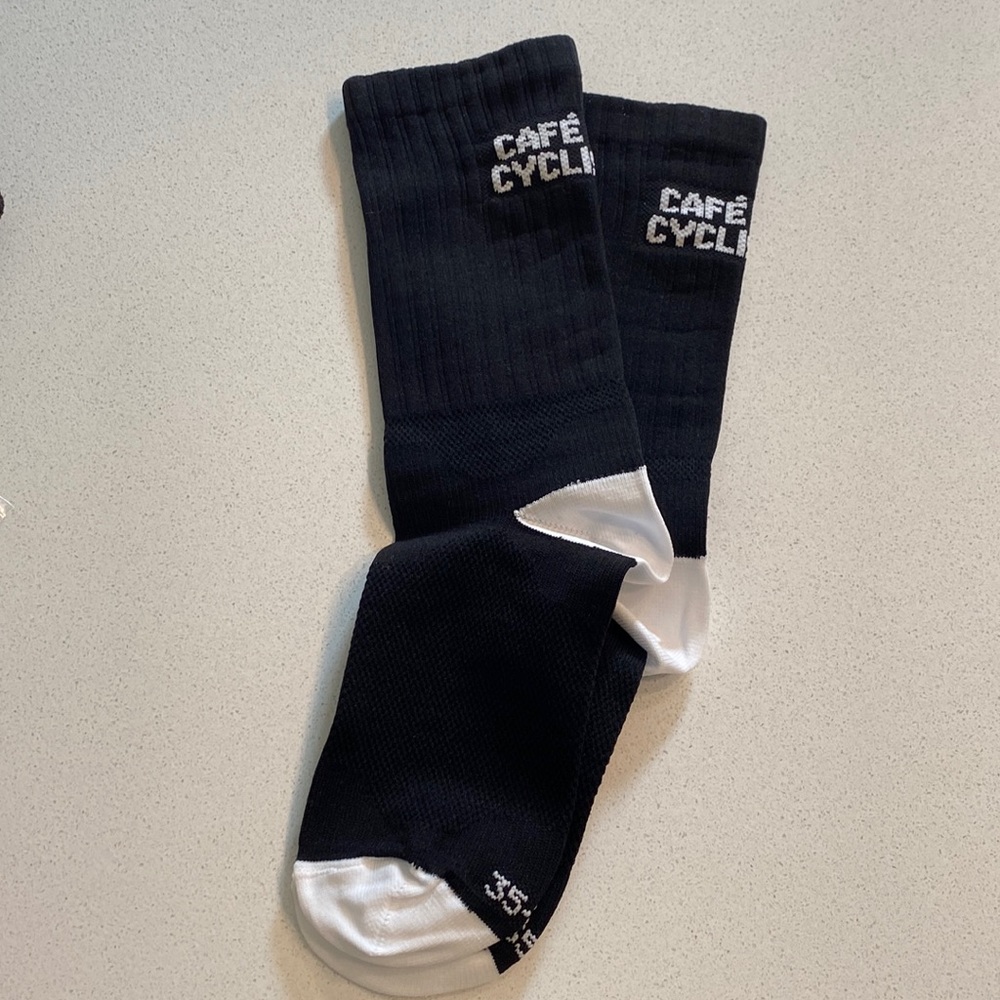 café du cycliste - black logo socks (Size S)